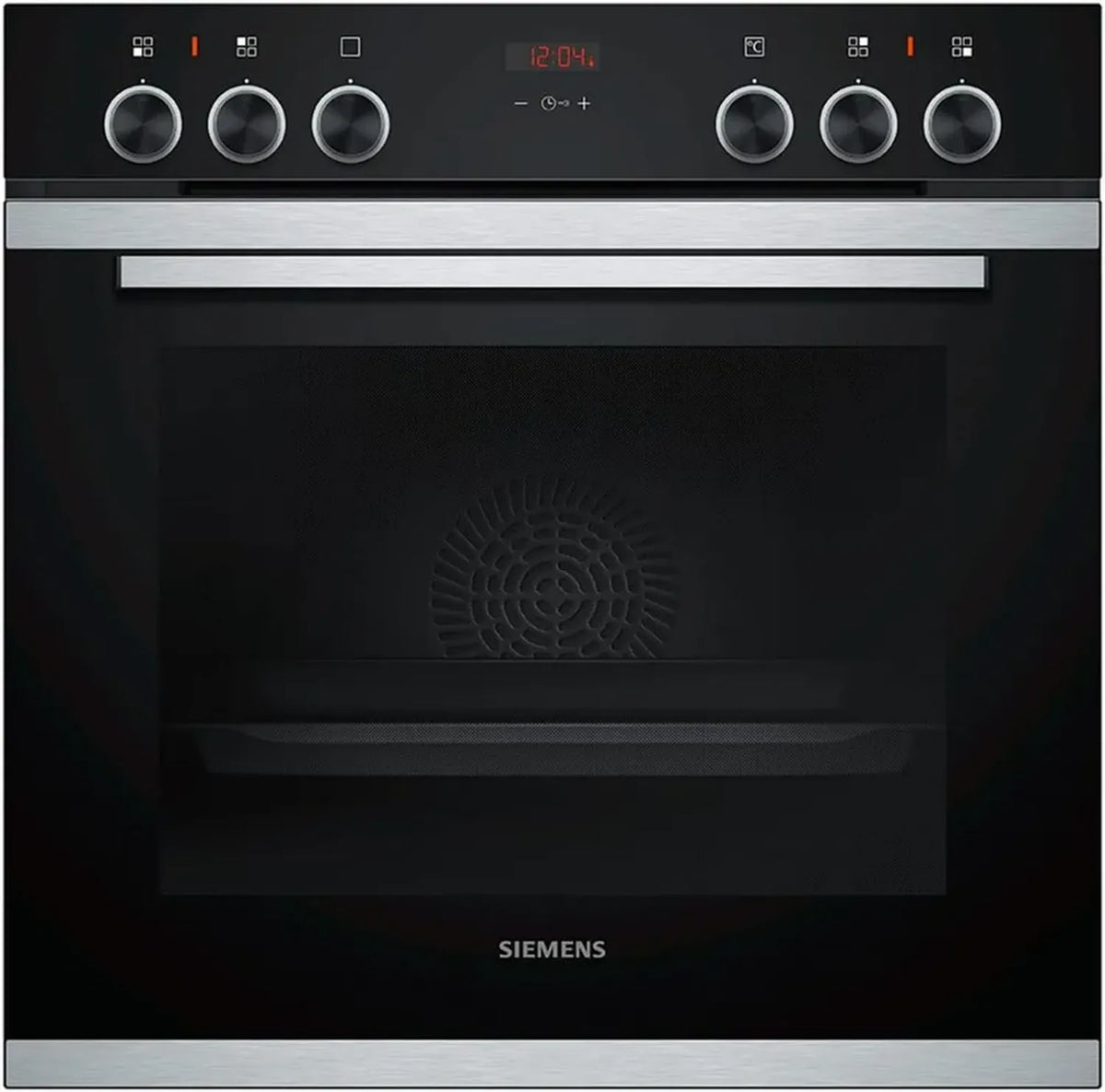 Siemens Einbau-Backofen HE213ABS0, 59,4 cm, Edelstahl, Klapptür, Elektronikuhr