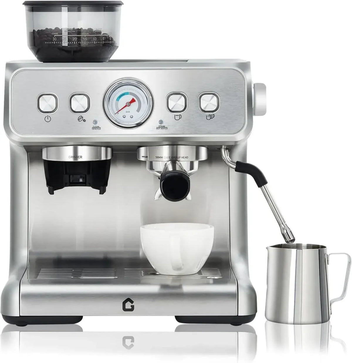 20-Bar Espressomaschine mit Kegelmahlwerk und 2,8L Tank