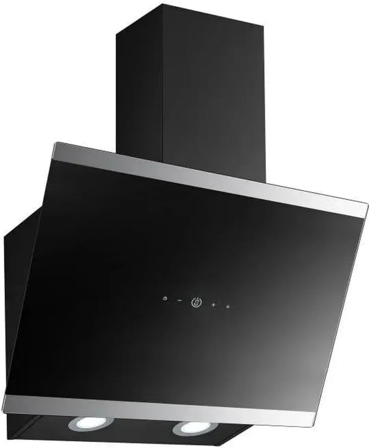 PKM 60 cm Schräg-Abzugshaube mit LED und Touch-Steuerung für Abluft und Umluft