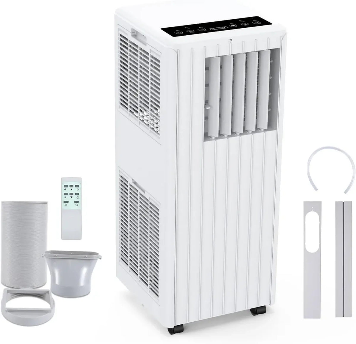 Mobiles Klimagerät 7000 BTU mit Abluftschlauch, leise und effizient für Räume bis 80m³, mit Kühl-, Ventilations- und Entfeuchtungsfunktion