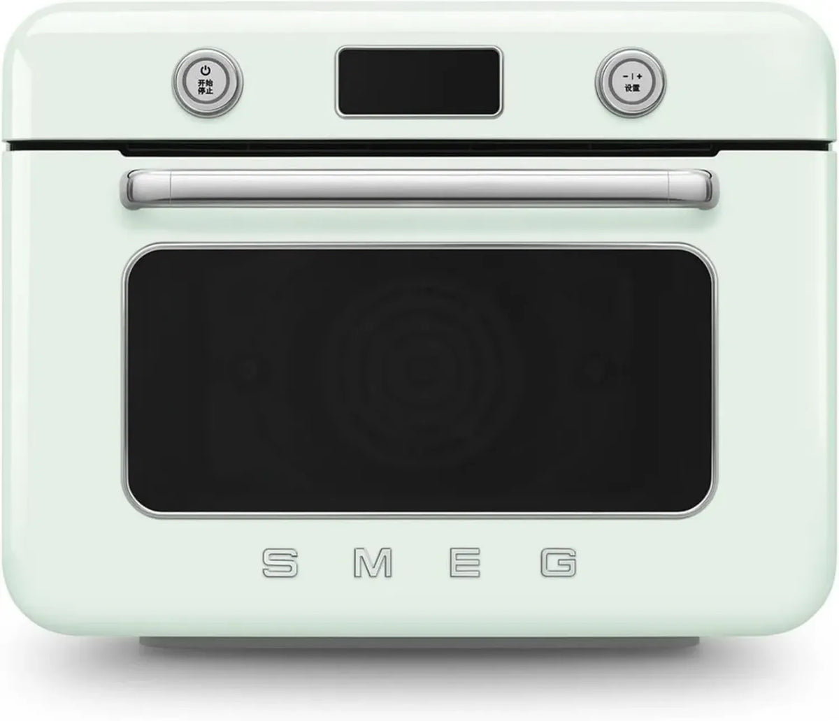 Smeg COF01PGEU Dampfbackofen, 10 Funktionen, Automatikprogramme, Abnehmbarer Wassertank, Entkalkung, 1800W, Pastellgrün
