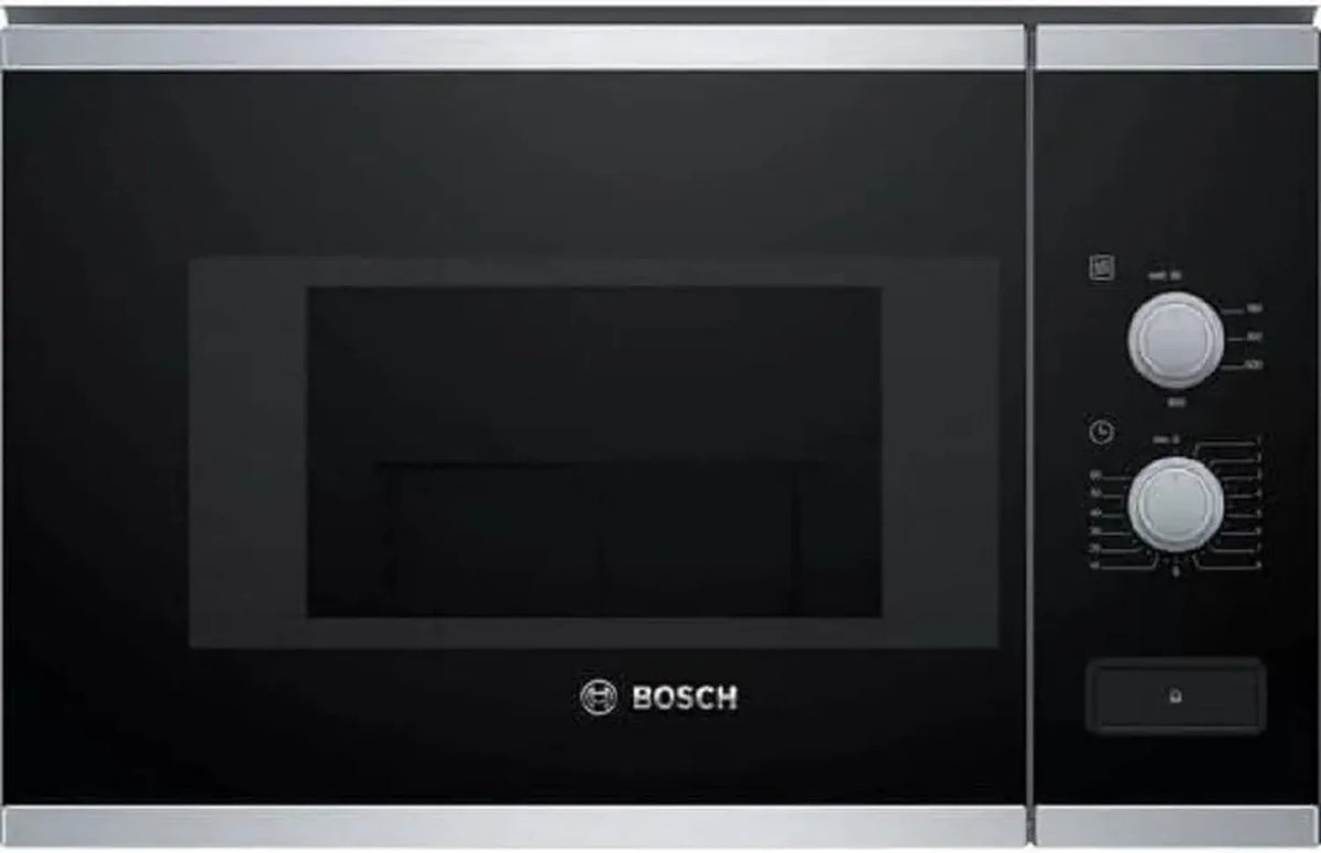 Bosch Einbau-Mikrowelle BFL520MS0, 20L, 800W, Schwarz/Edelstahl, Grillfunktion