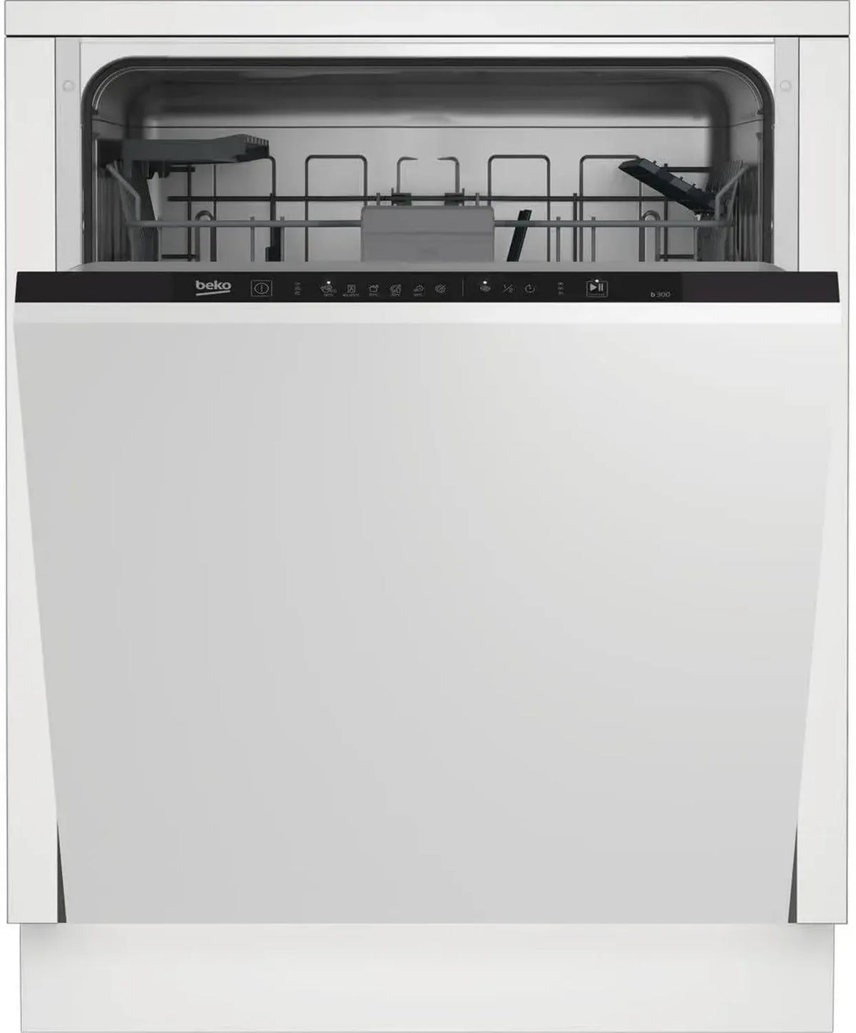 Beko Vollintegrierter Geschirrspüler 60 cm für 14 Gedecke, 3 Ebenen, 6 Programme, Automatische Tür, Quick&Clean