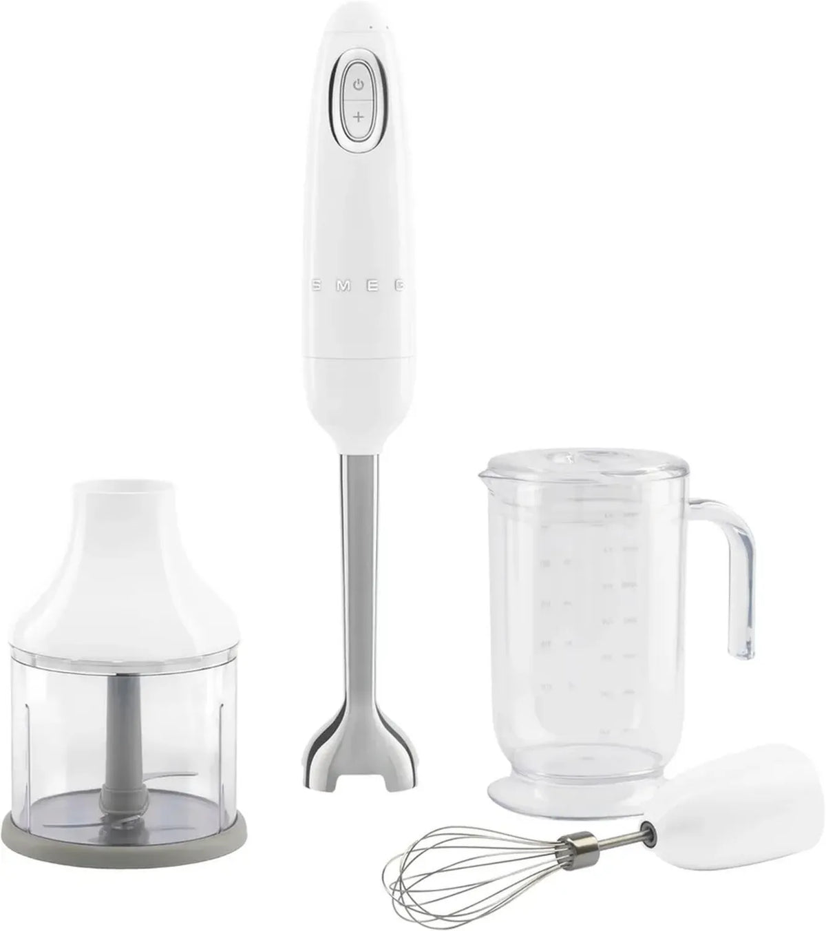 Smeg Handmixer HBF03WHEU, 700W, Turbo, Weiß, Antirutschgriff, Integrierte Kabelaufwicklung, Inkl. Zubehör