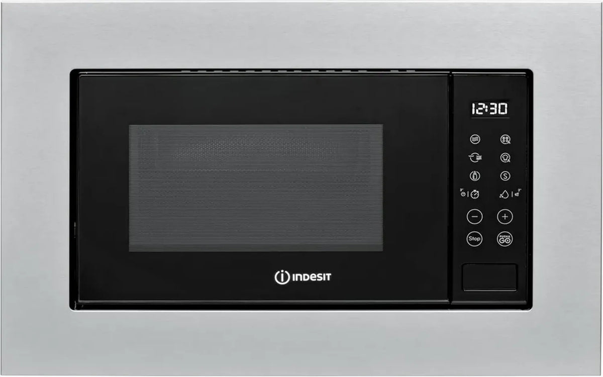 Indesit Einbau-Mikrowelle mit Grill, 20L, 800W/1000W, Kindersicherung, Auto-Kochfunktion