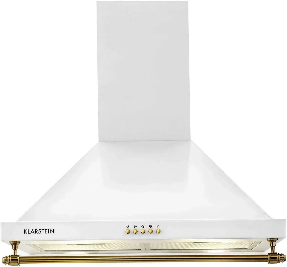 Klarstein Montblanc Wandabzugshaube, 60 cm, 610 m³/h, 3 Leistungsstufen, Umluft/Abluft, Weiß