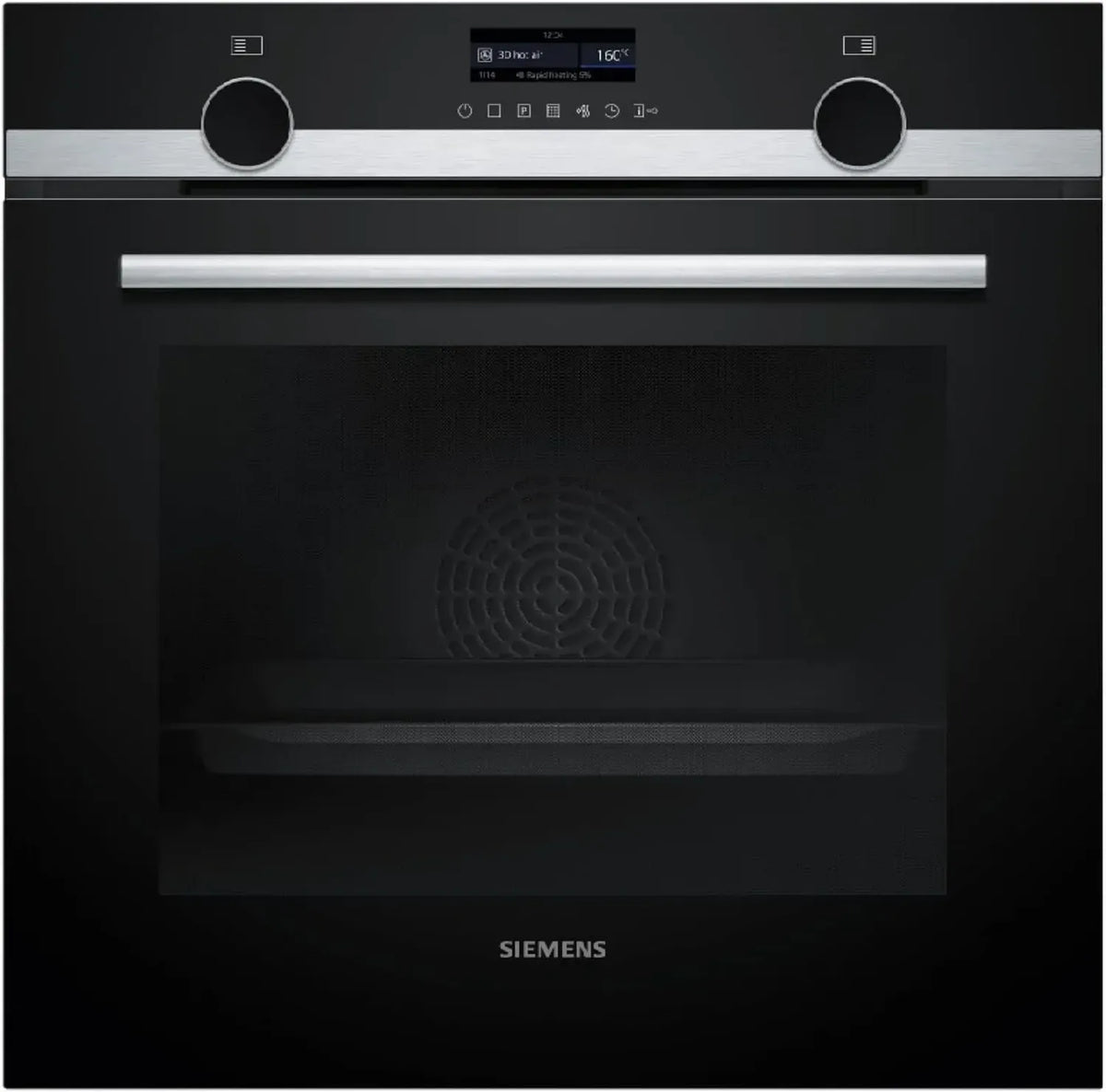 Siemens iQ500 Einbau-Backofen 60cm, Air Fry, Pyrolyse, Schnellaufheizung, TFT-Display, 3D-Heißluft, Edelstahl