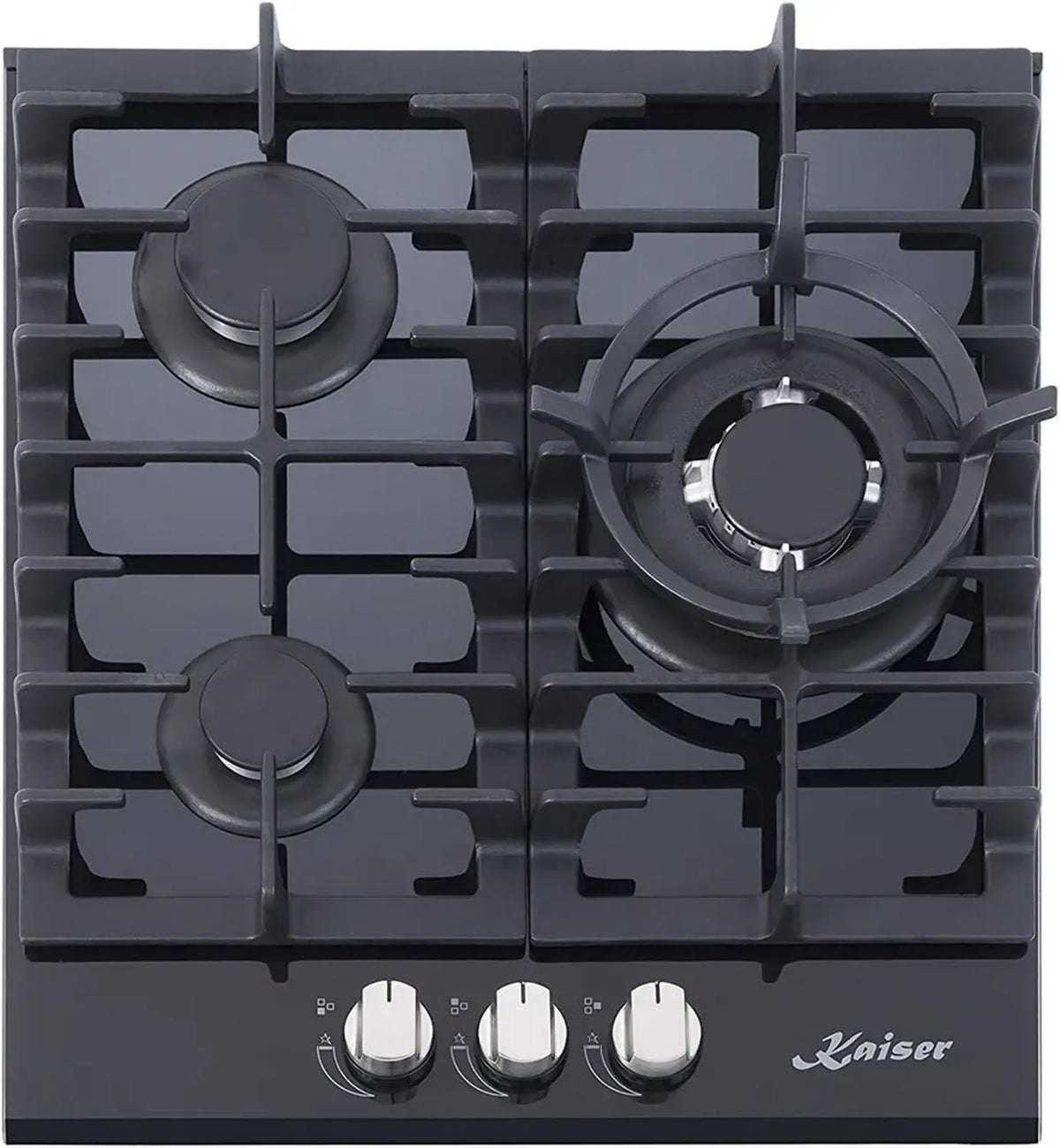 Kaiser 45cm Autark Gaskochfeld mit 3 Brennern und 3,8 kW WOK
