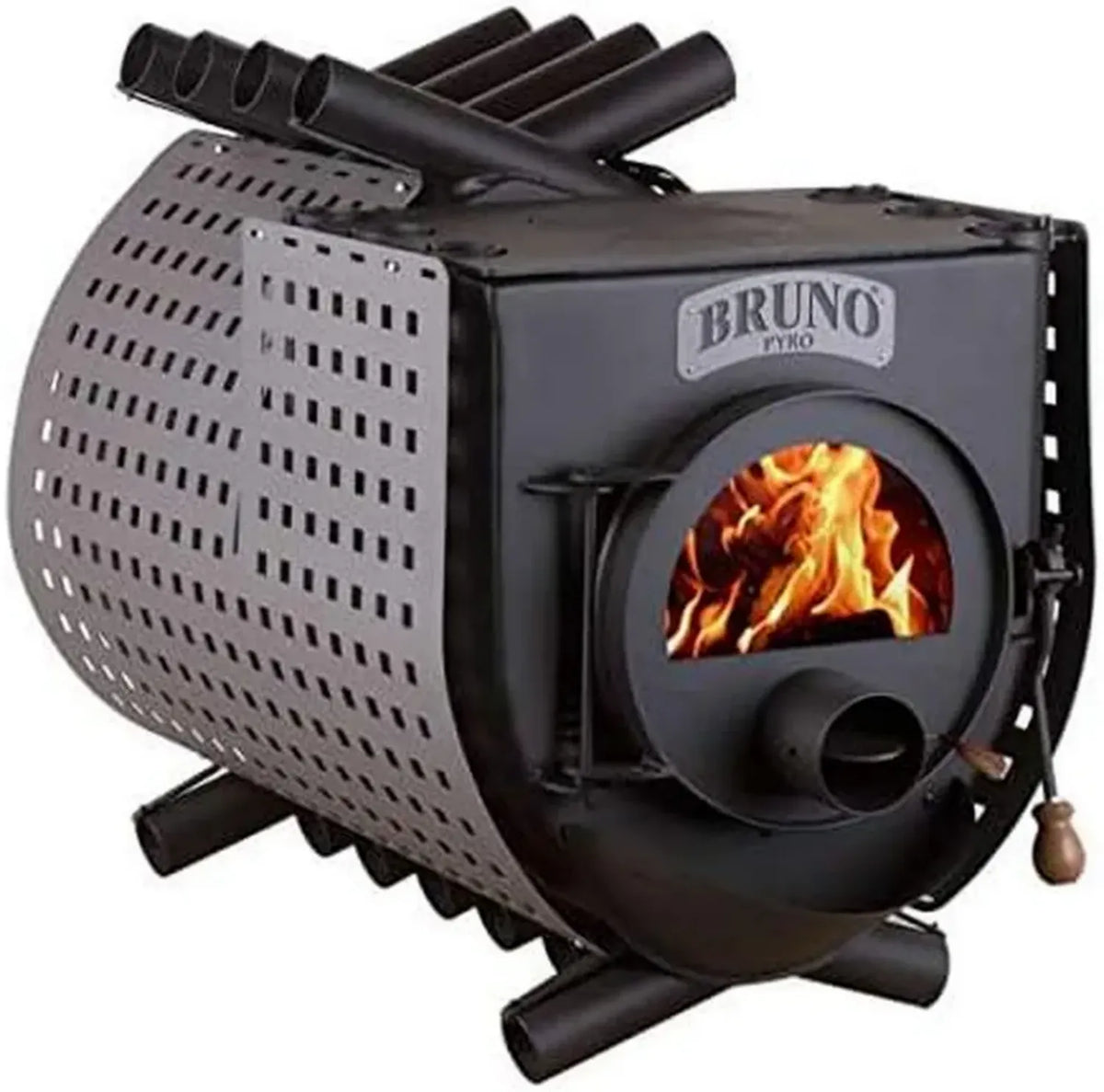Bruno Pyro V Warmluftofen 25 kW mit Kochplatte - Effizienzklasse A - Zertifiziert für DE & CH