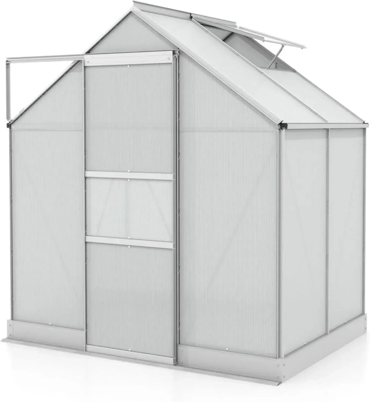 Vitavia Aluminium Gewächshaus Apollo 2500, 6 mm HKP, 2,5 m², Wetterbeständig & Stabil, Ideal für Gemüse & Pflanzen