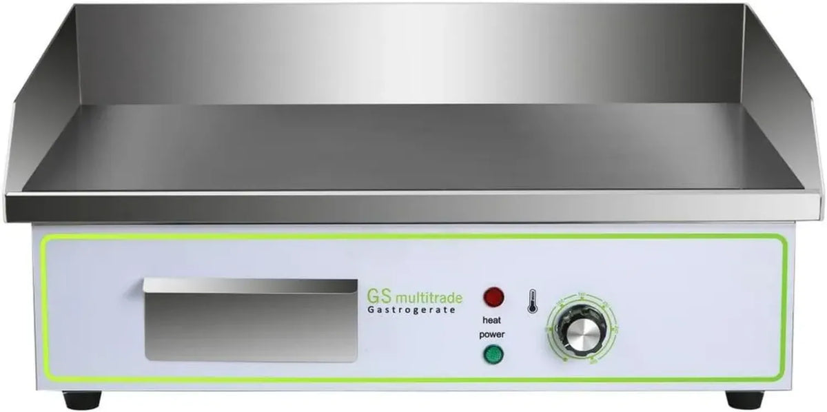Elektrischer Tischgrill mit Edelstahlplatte für gleichmäßiges Grillen