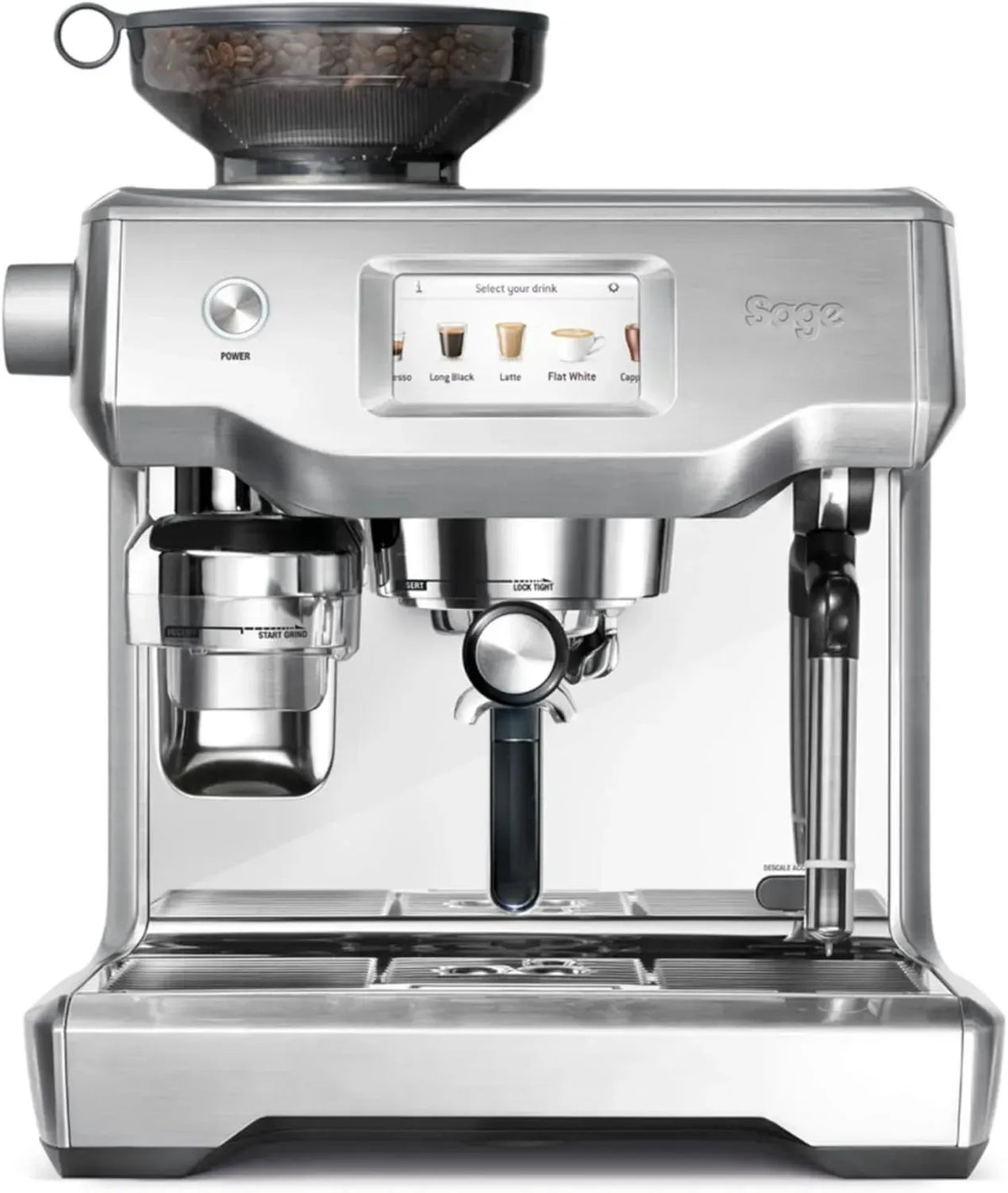 Sage Kaffeevollautomat Oracle Touch mit Milchaufschäumer in Edelstahl