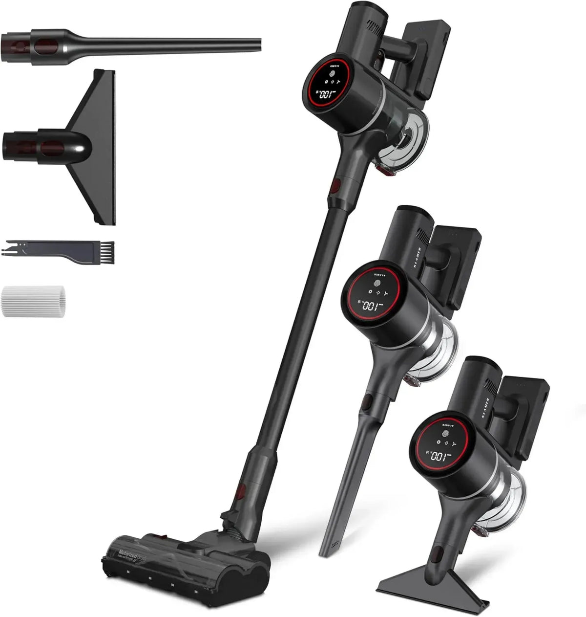 KABELLOSER KLAMER Akku-Staubsauger mit 50 Min Laufzeit und HEPA-Filter, ideal für Teppiche, Autos und Hartböden