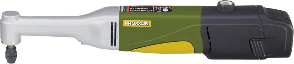 Proxxon 29805 Langhals-Winkelbohrmaschine mit Akku, 10,8V, inklusive 2,5 Ah Akku und Ladegerät