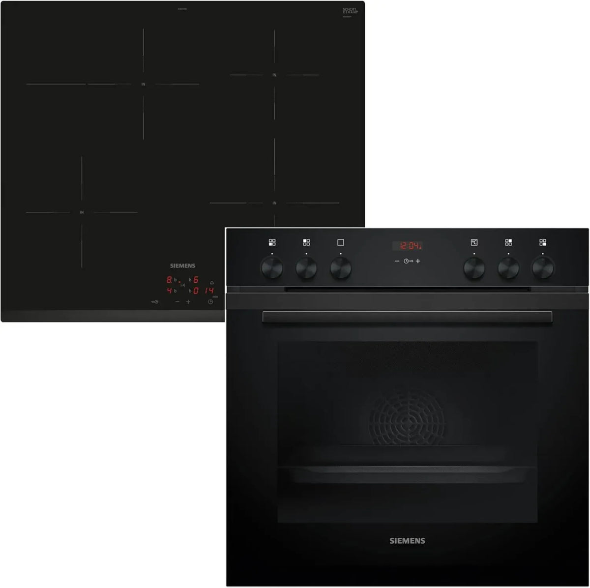 Siemens iQ300 Einbauherd-Set mit 3D Heißluft & Induktionskochfeld, 60x60 cm, Rahmenlos