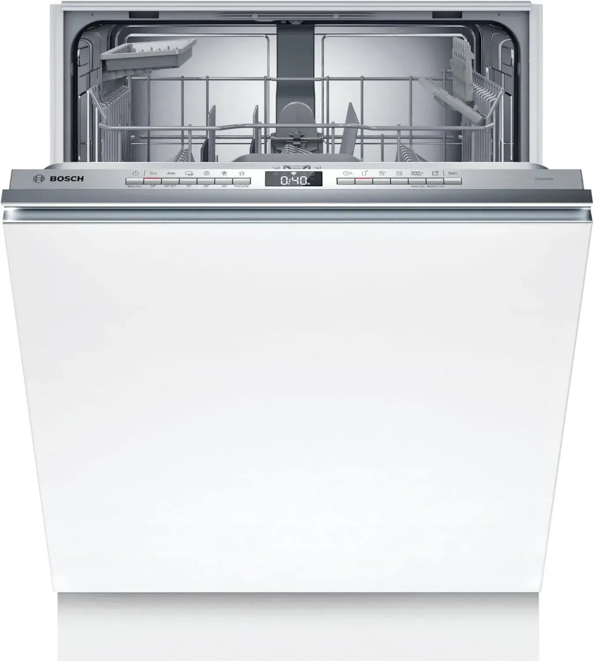 Bosch SMV4HTX14E Serie 4 integrierter Geschirrspüler, 60 cm, Smart Start Funktion, VarioFlex Körbe, InfoLight, hygienische Reinigung, leiser Betrieb