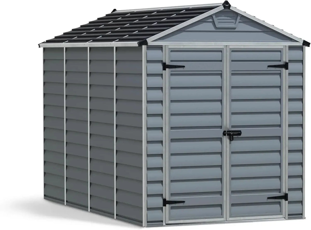 Palram Skylight Gerätehaus 6x10, Dunkelgrau, 305,5x185,5x217 cm